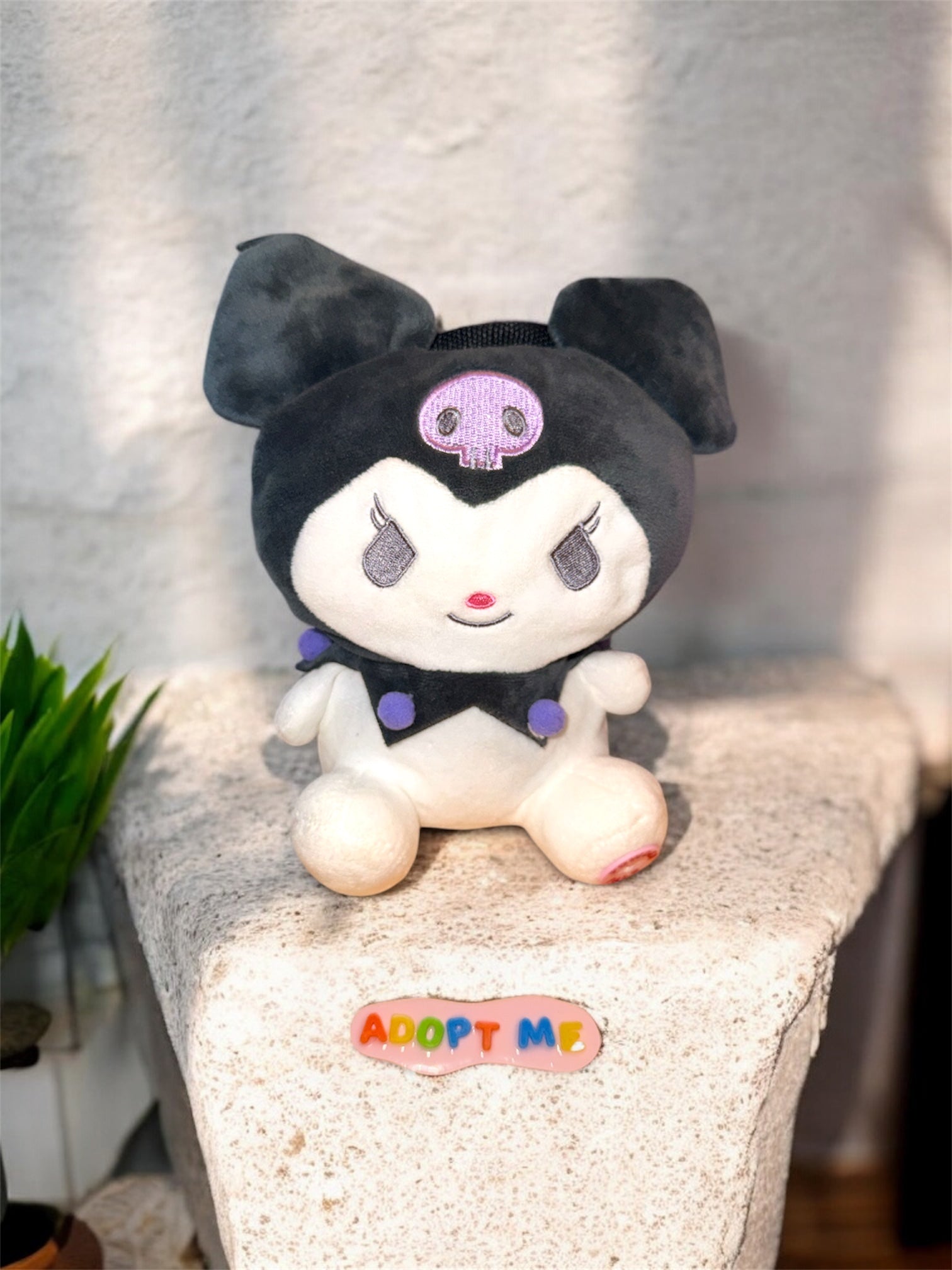 Kuromi Chalk Bag for Climbing – Handmade Plush Chalk Bag | Powder Pals - Powder Pals