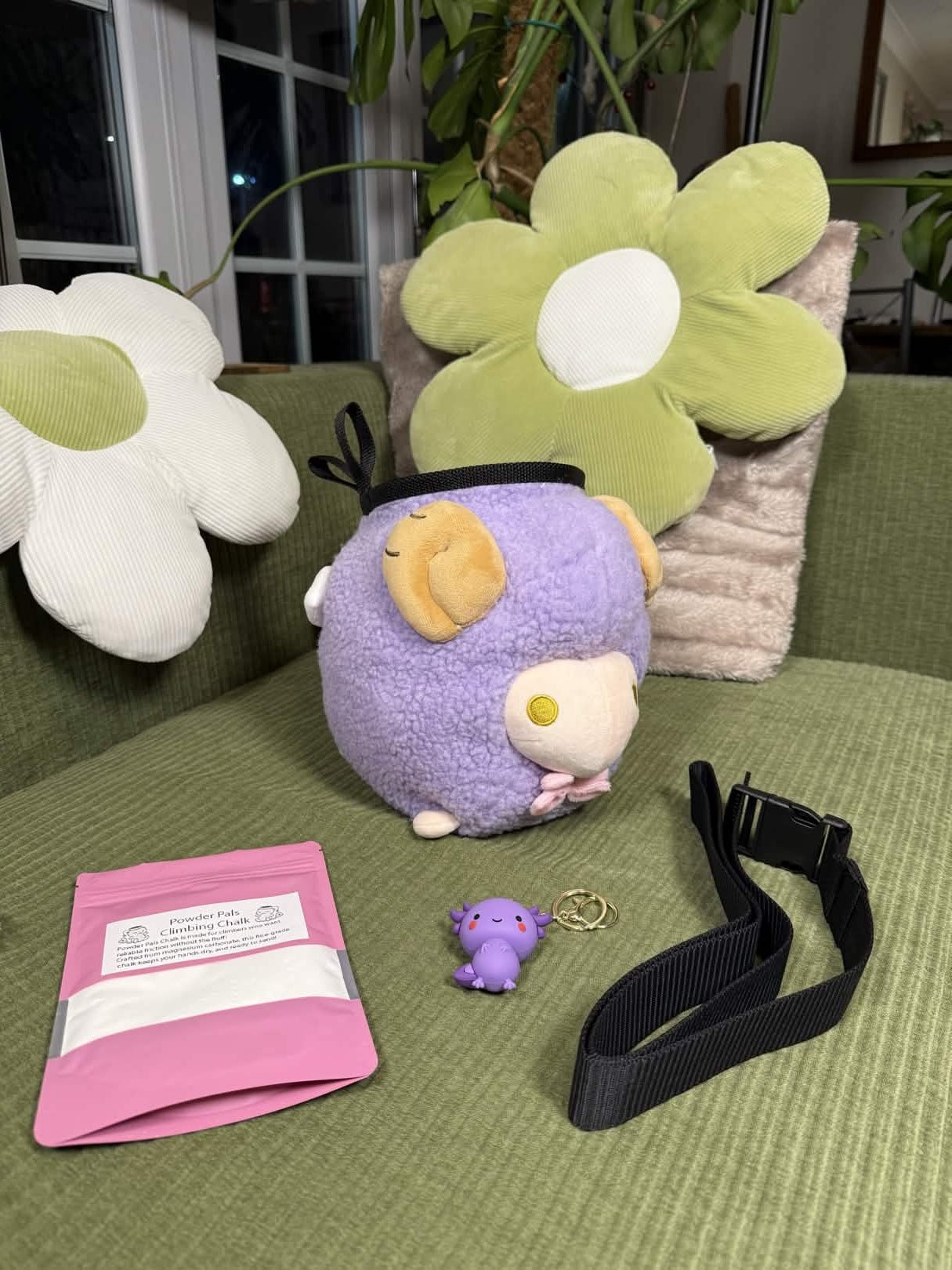 Lavender Angel Lamb Chalk Bag 🌸🐑 - Powder Pals