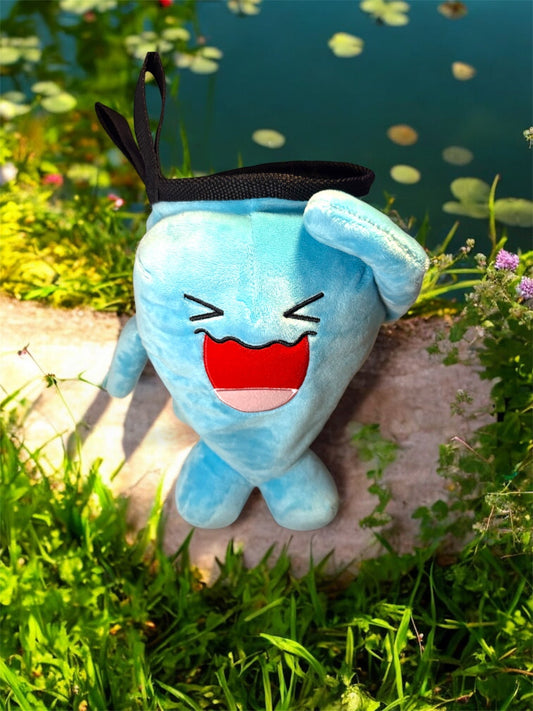 Wobbuffet - Handmade Converted Plushie Chalk Bag - Powder Pals